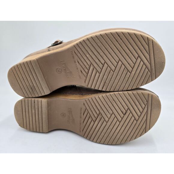 Dansko Brooks Ankle Platform Bootie Taupe Burnished Nubuck Women's 38 (7.5-8 US) - Picture 3 of 11